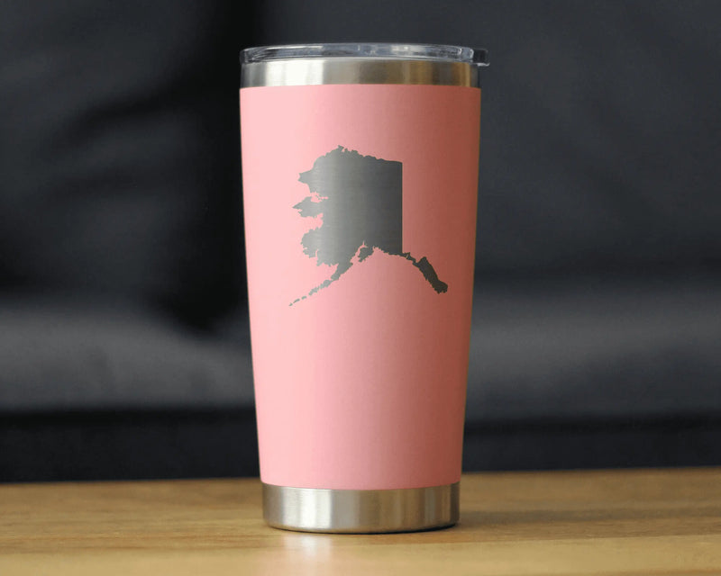 Alaska Outline Insulated Travel Tumbler - Alaskan Gifts Bevvee