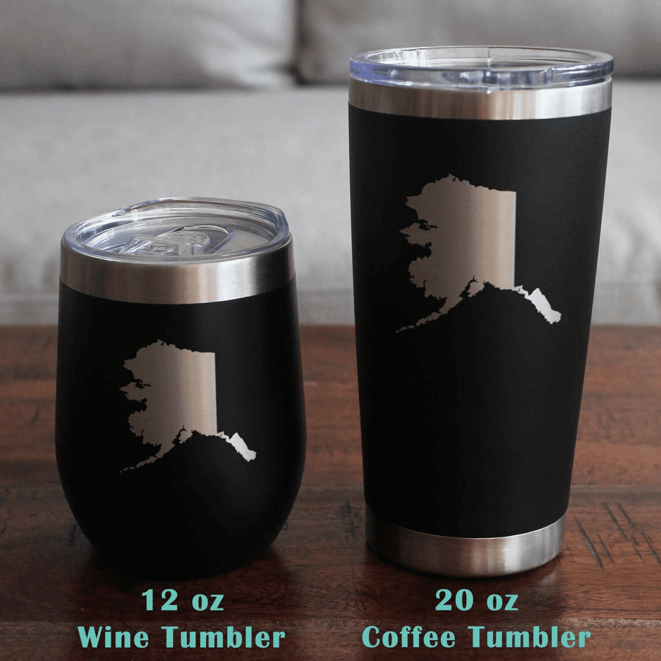 Alaska Outline Insulated Travel Tumbler - Alaskan Gifts Bevvee