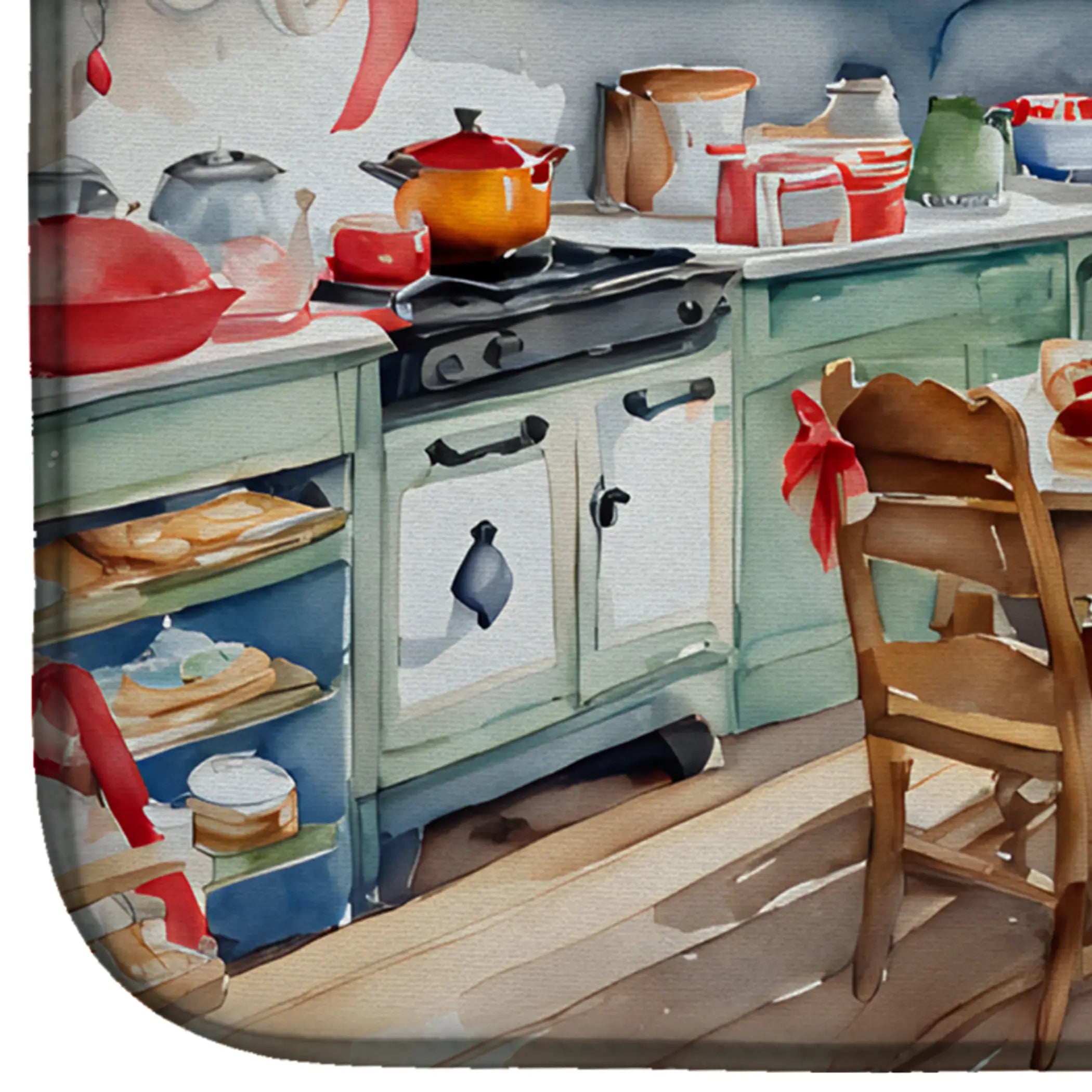 Alaskan Klee Kai Christmas Cookies Dish Drying Mat Caroline's Treasures