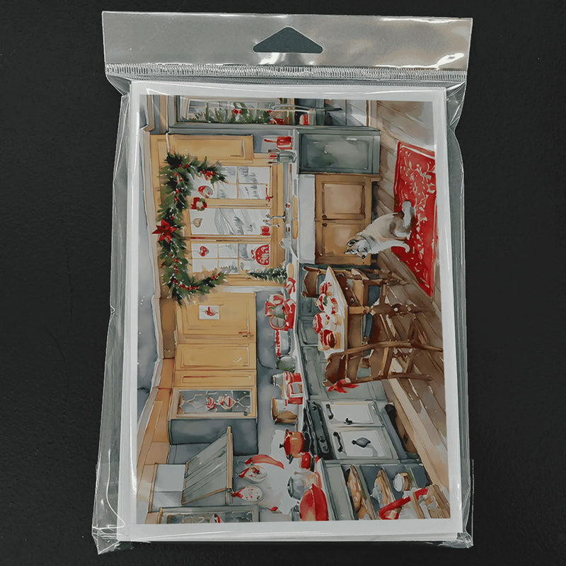 Alaskan Klee Kai Christmas Cookies Greeting Cards Pack of 8 Caroline's Treasures