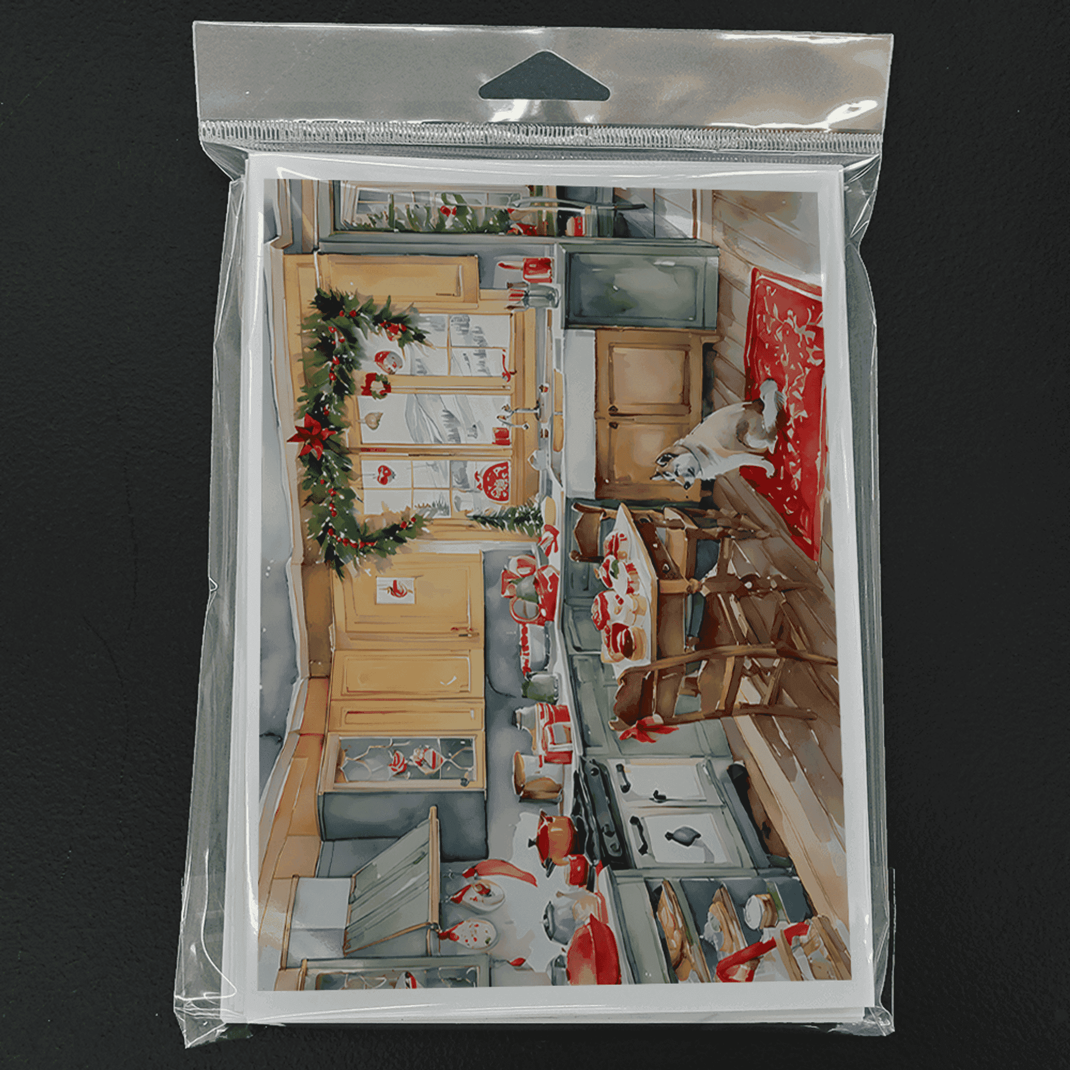 Alaskan Klee Kai Christmas Cookies Greeting Cards Pack of 8 Caroline's Treasures