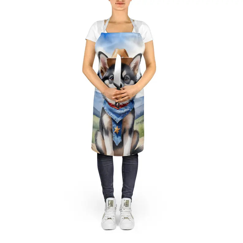 Alaskan Klee Kai Cowboy Welcome Apron Caroline's Treasures