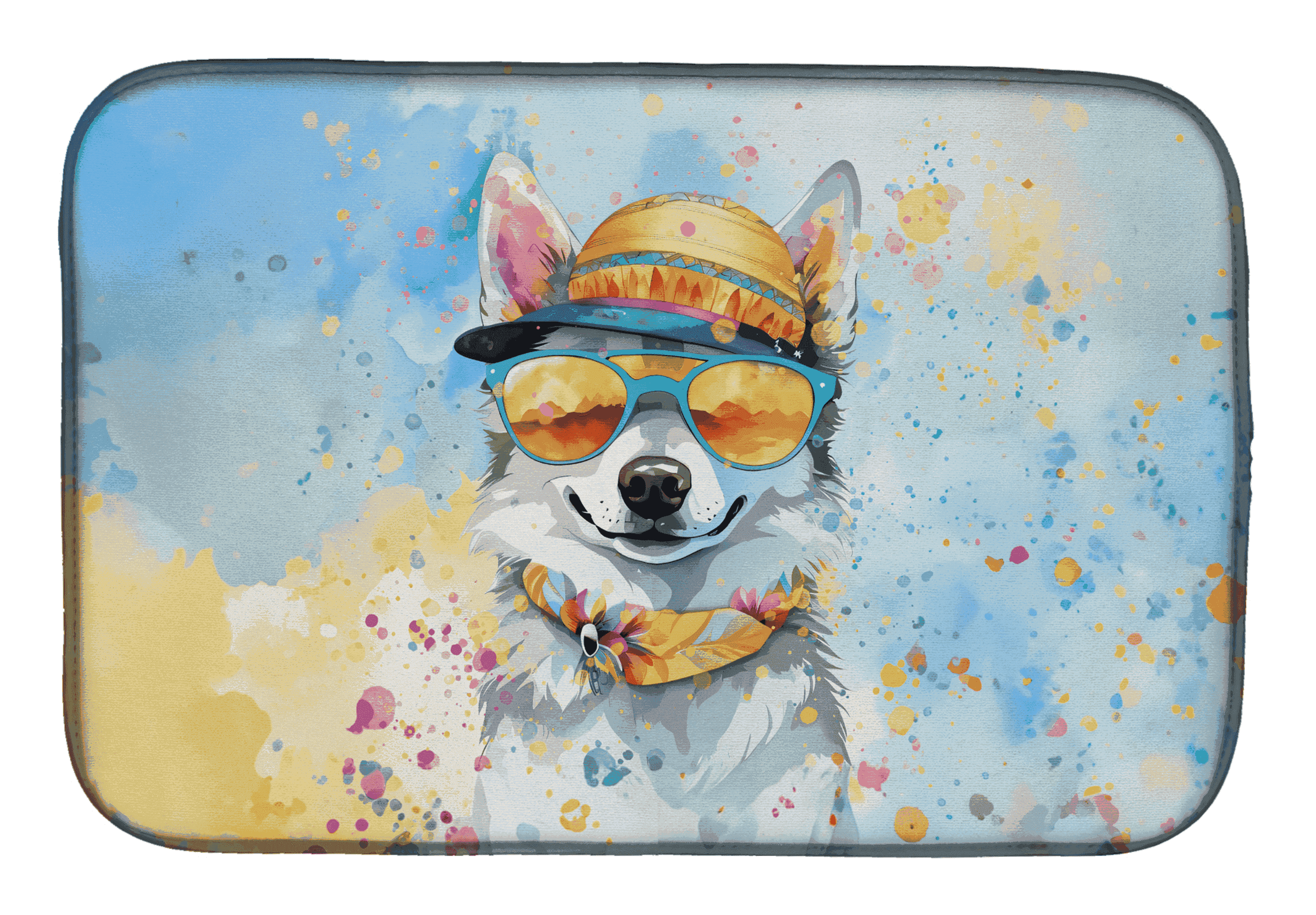 Alaskan Klee Kai Hippie Dawg Dish Drying Mat Caroline's Treasures