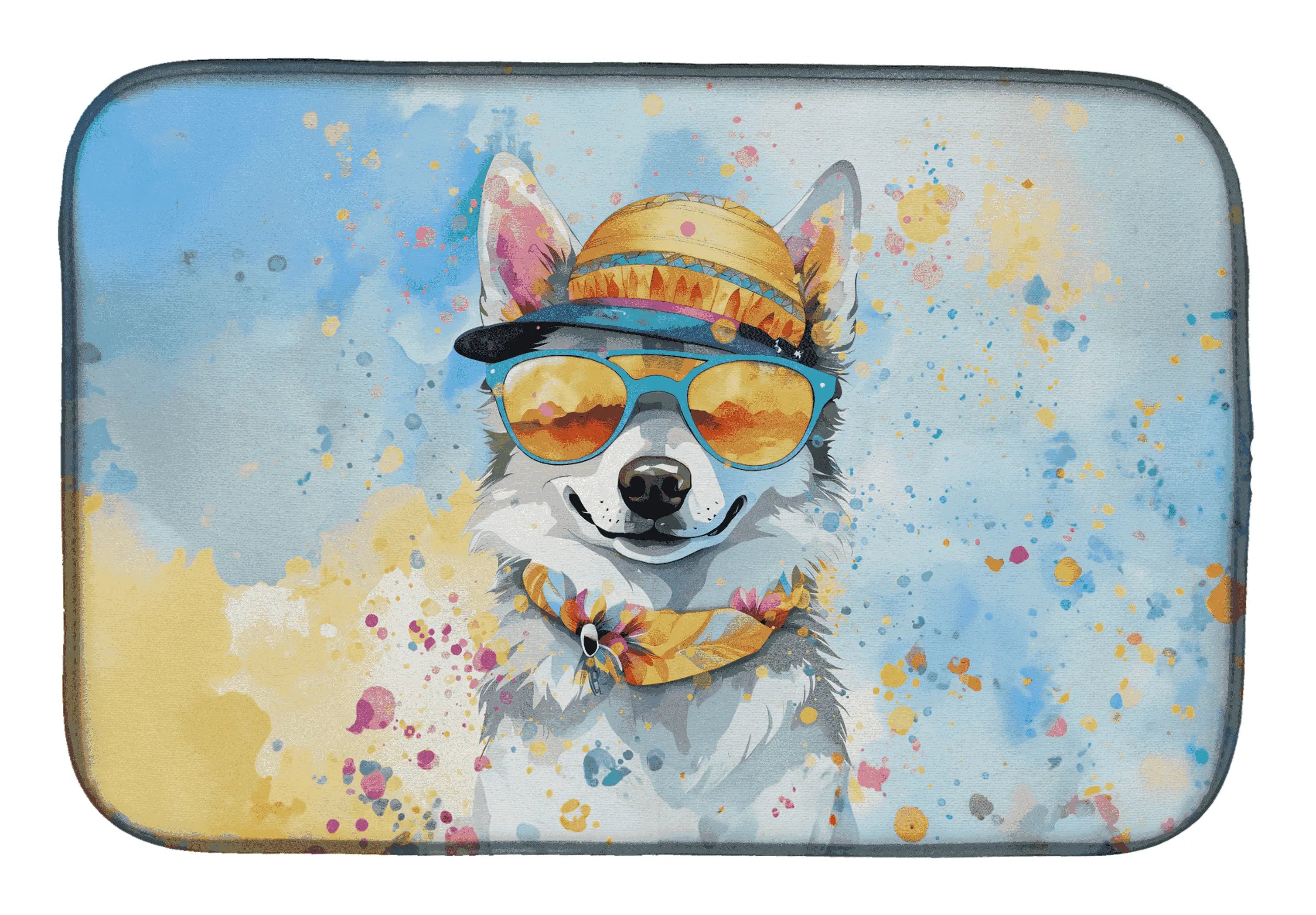 Alaskan Klee Kai Hippie Dawg Dish Drying Mat Caroline's Treasures