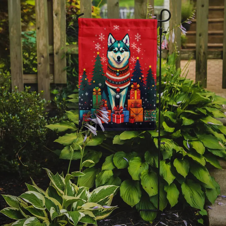 Alaskan Klee Kai Holiday Christmas Garden Flag Caroline's Treasures