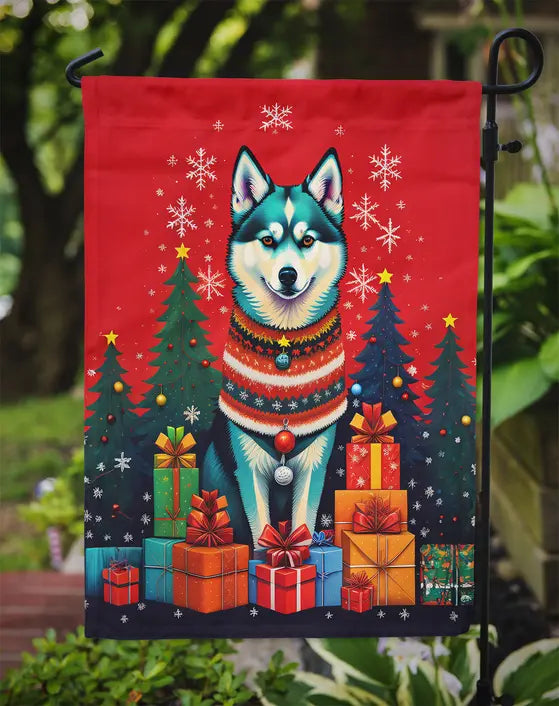 Alaskan Klee Kai Holiday Christmas Garden Flag Caroline's Treasures