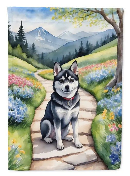Alaskan Klee Kai Spring Garden Garden Flag Caroline's Treasures