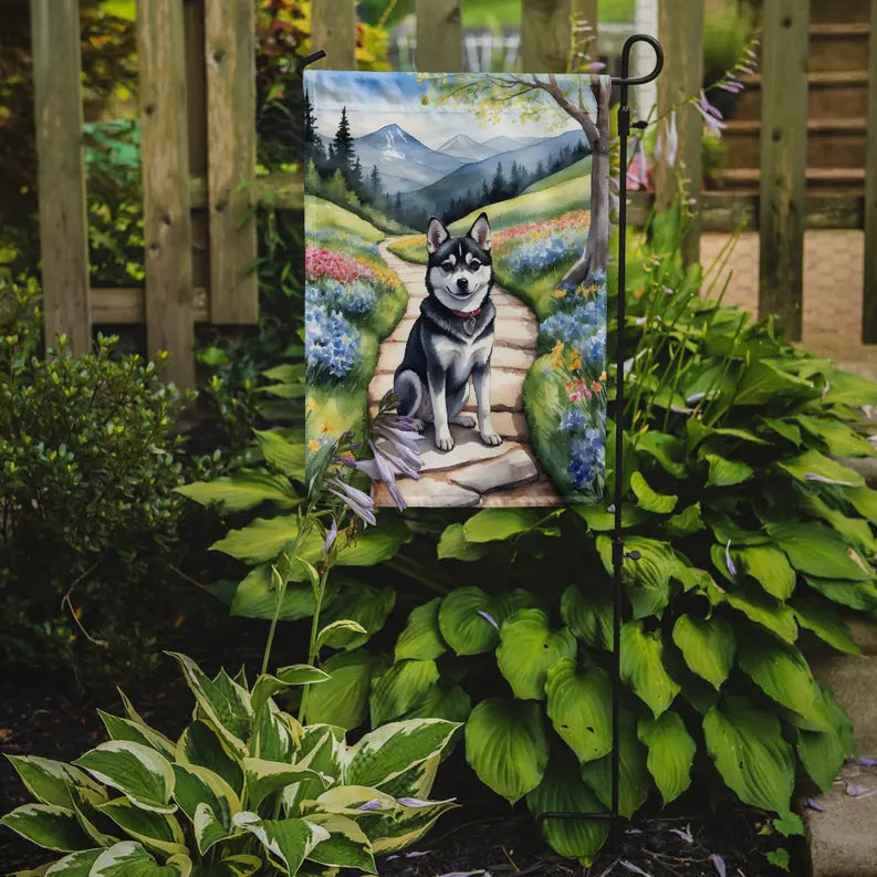 Alaskan Klee Kai Spring Garden Garden Flag Caroline's Treasures
