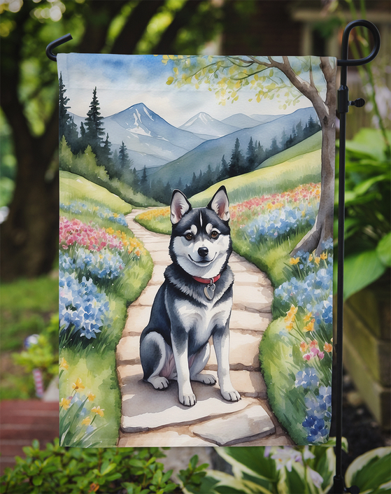 Alaskan Klee Kai Spring Garden Garden Flag Caroline's Treasures