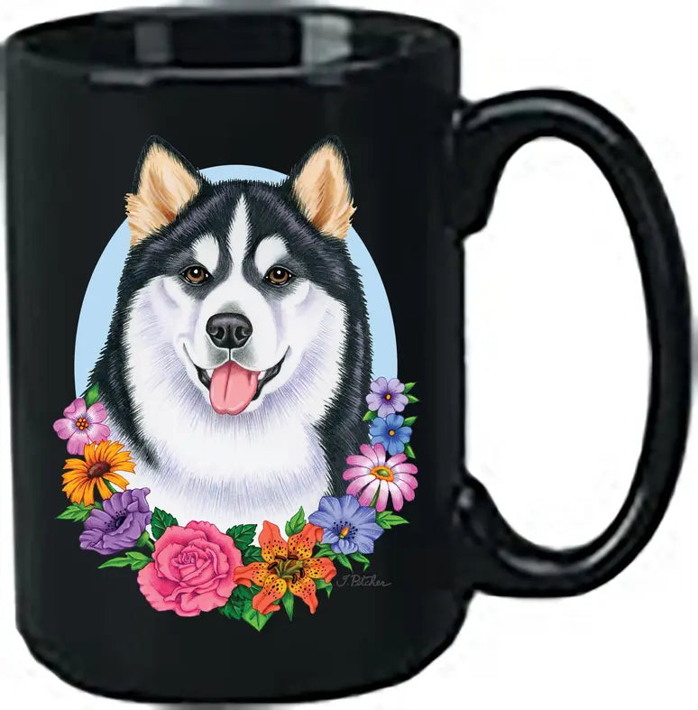Alaskan Malamute - Best of Breed Ceramic 15oz Coffee Black Mug Best of Breed
