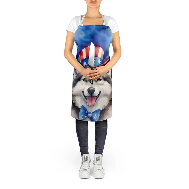 Alaskan Malamute Patriotic American Apron Caroline's Treasures
