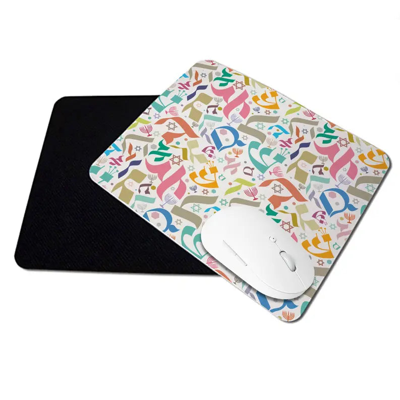 Alef Bet Holiday Mousepad LIANE FRIED STUDIO