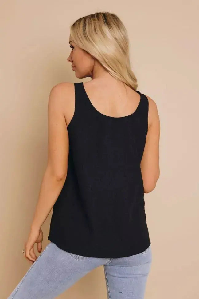 Alexandra Button Tank Stay Warm in Style