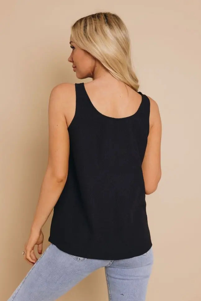Alexandra Button Tank Stay Warm in Style