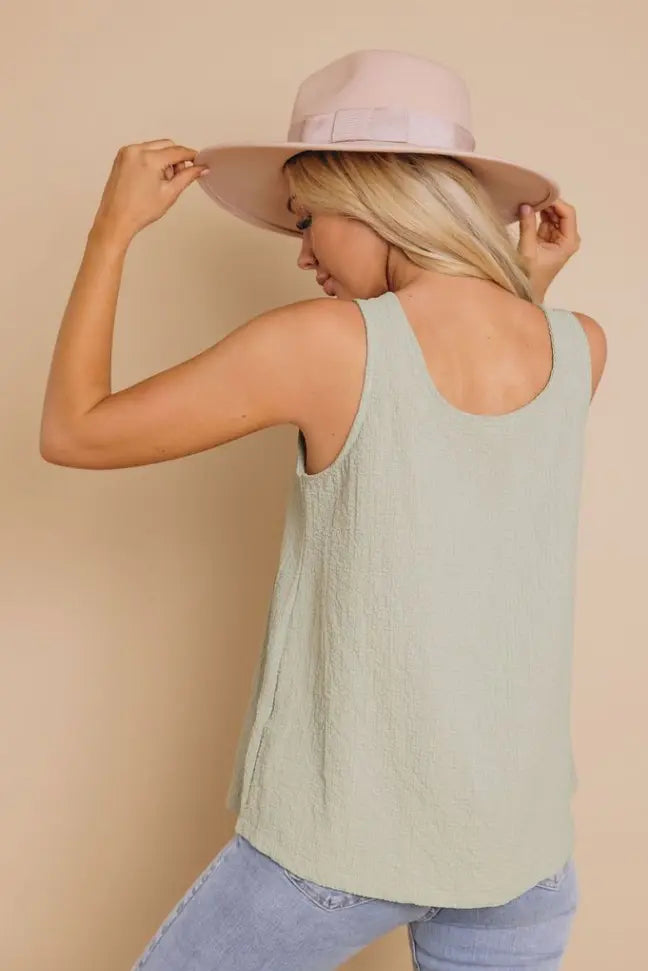 Alexandra Button Tank Stay Warm in Style