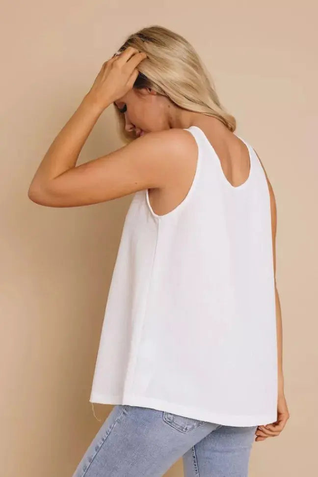 Alexandra Button Tank Stay Warm in Style