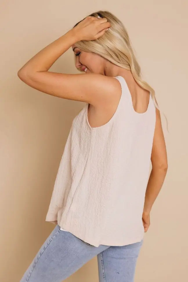 Alexandra Button Tank Stay Warm in Style