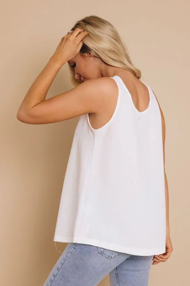 Alexandra Button Tank Stay Warm in Style