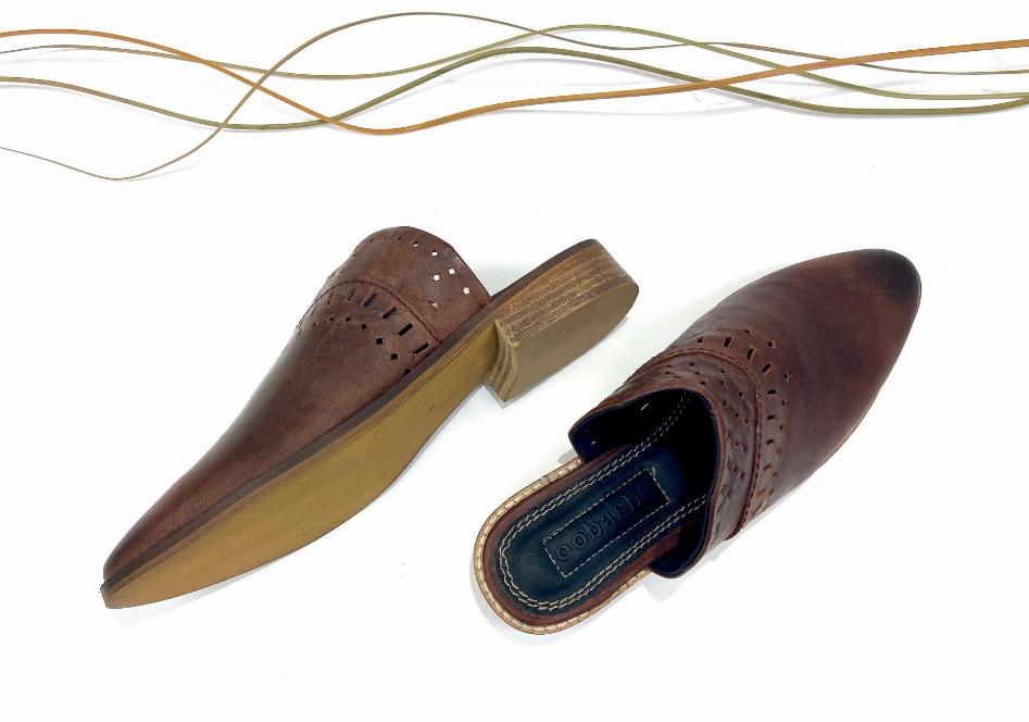 Ali Brown Pointed Mules Oobash