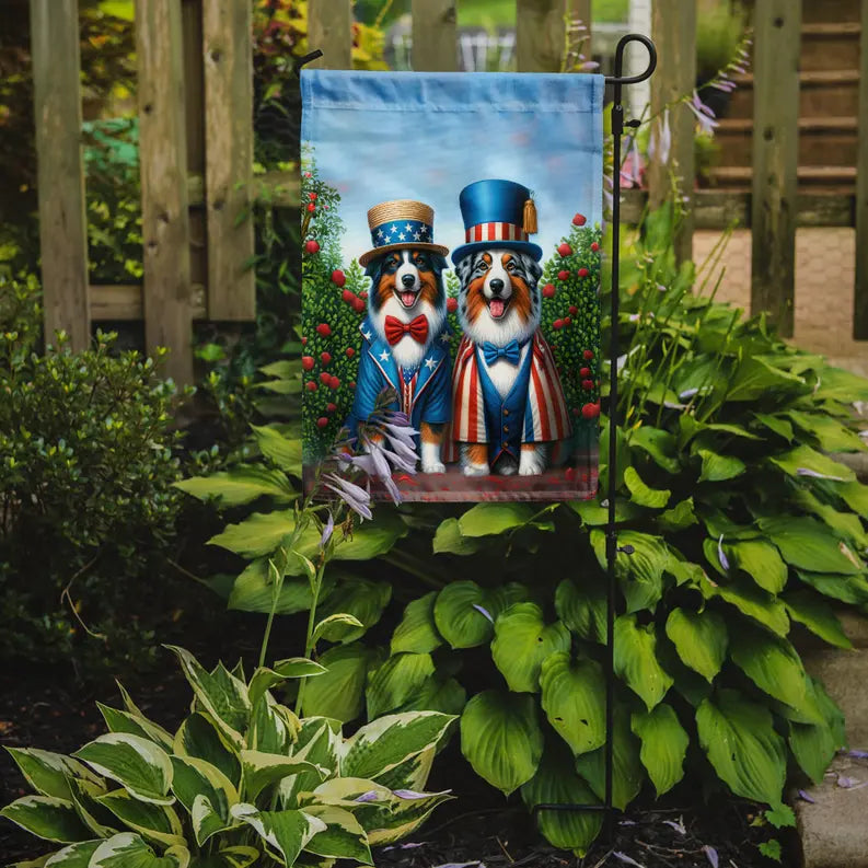 All American Australian Shepherd Garden Flag Caroline's Treasures