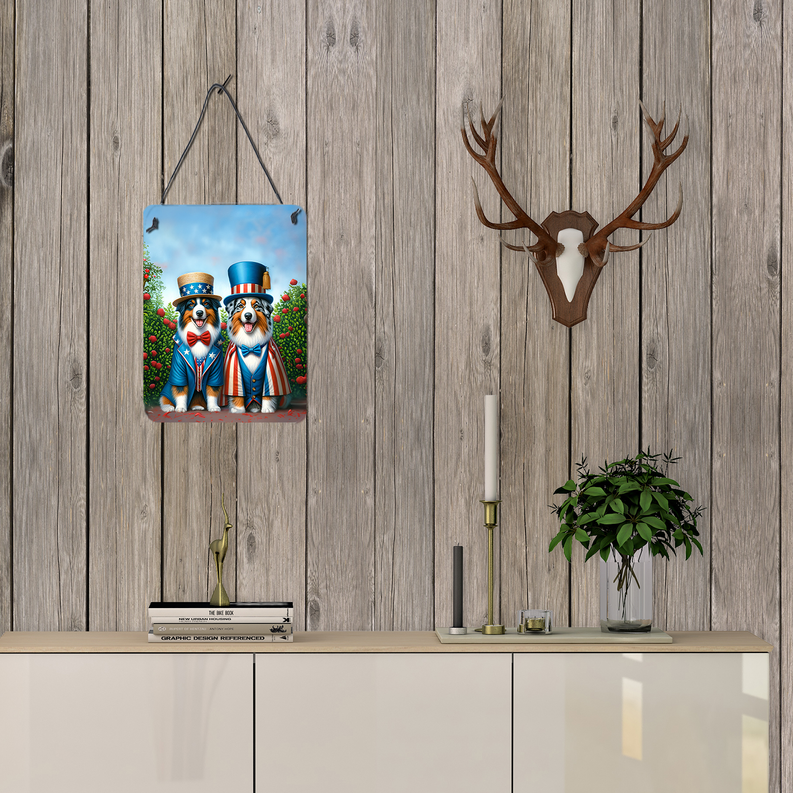 All American Bearded Collie Wall or Door Hanging Prints Caroline's Treasures