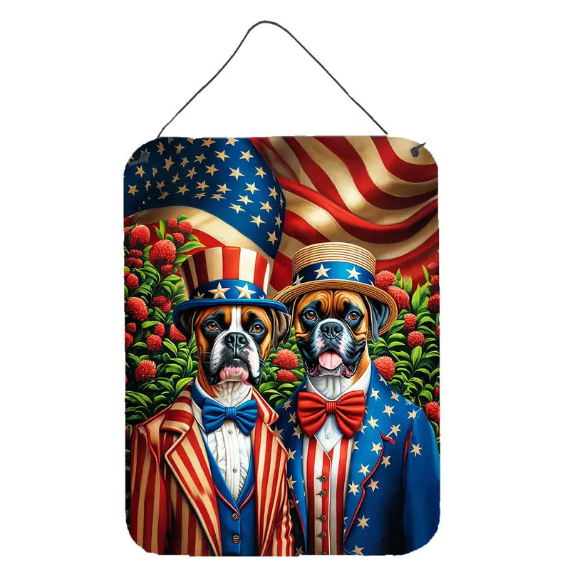 All American Boxer Wall or Door Hanging Prints Caroline's Treasures