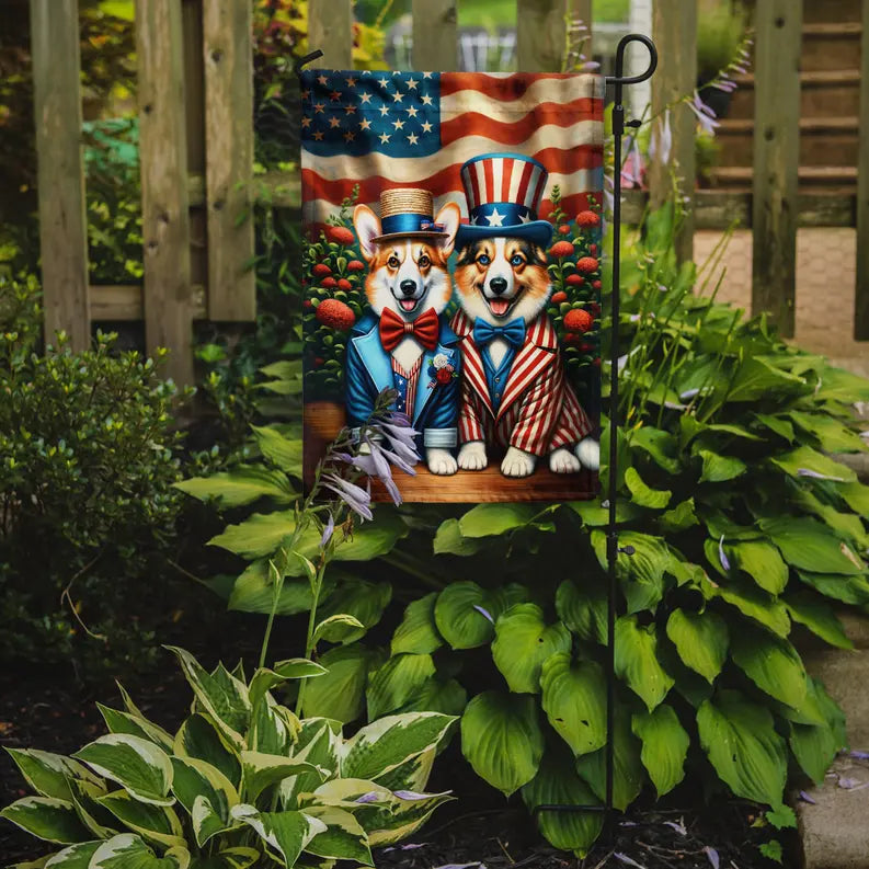 All American Corgi Garden Flag Caroline's Treasures