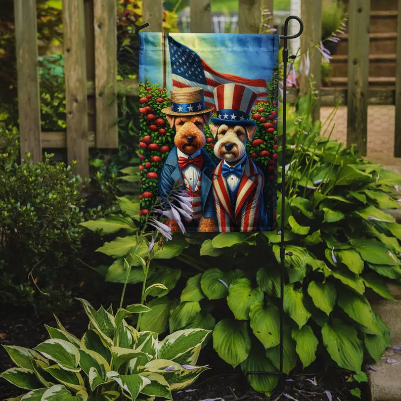 All American Lakeland Terrier Garden Flag Caroline's Treasures