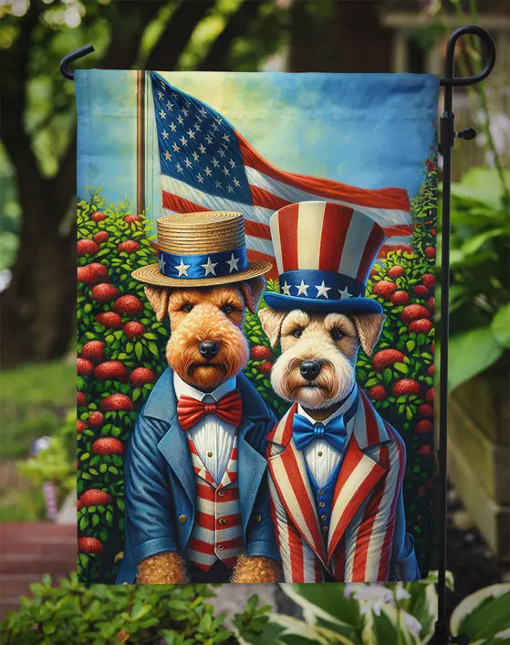 All American Lakeland Terrier Garden Flag Caroline's Treasures