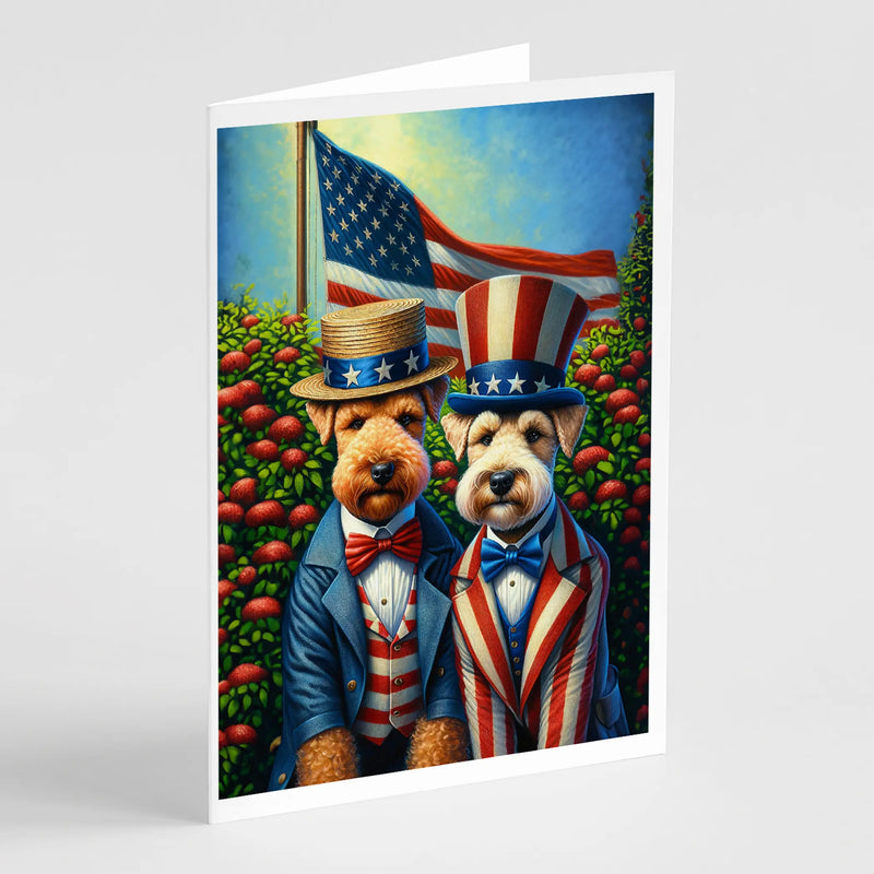 All American Lakeland Terrier Greeting Cards Pack of 8 Caroline's Treasures