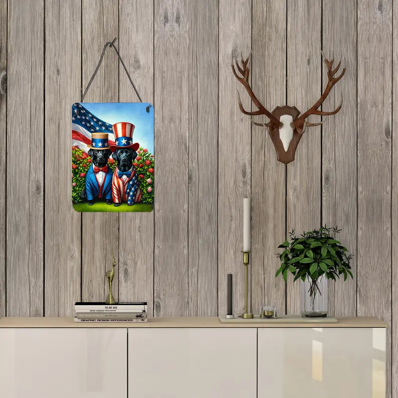 All American Lhasa Apso Wall or Door Hanging Prints Caroline's Treasures