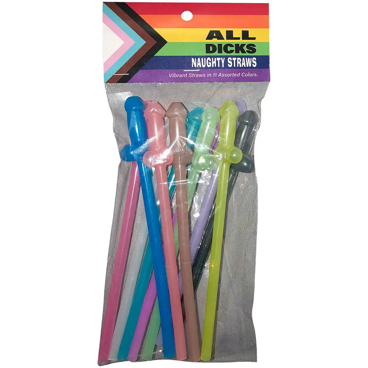 All Dicks Naughty Straws 11pk Kheper Games