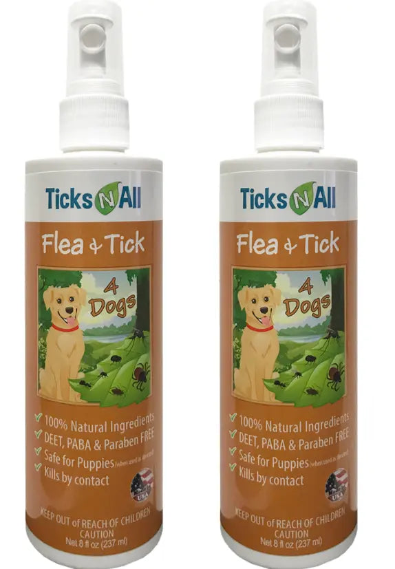 All Natural Flea & Tick 4 Dogs 8oz (2 pack) Ticks-N-All