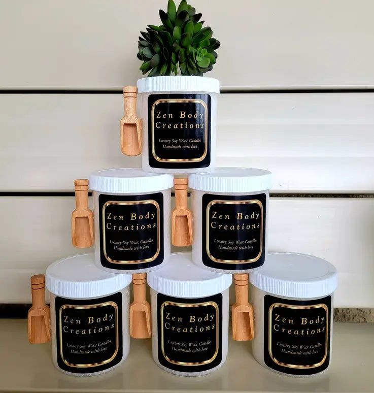 All Natural Salt Body Scrubs Zen Candle & Body