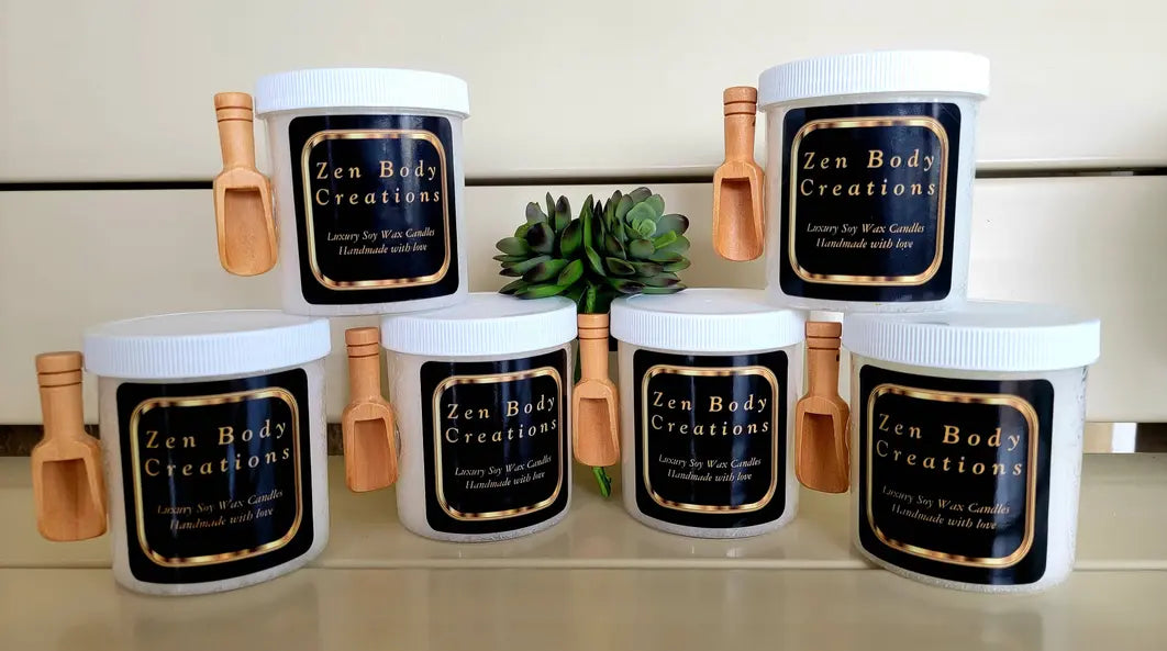 All Natural Salt Body Scrubs Zen Candle & Body