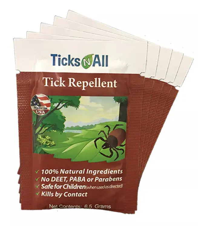 All Natural Tick Repellent Wipes Ticks-N-All