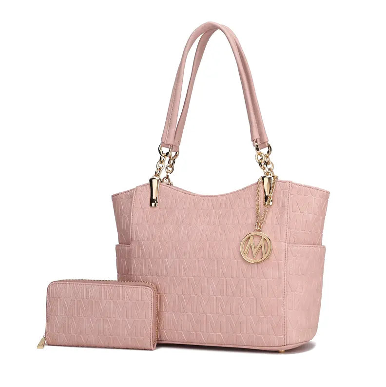 Allison 2 PCS Tote & Wallet Handbag Vegan Leather MKF Colletion by Mia K.