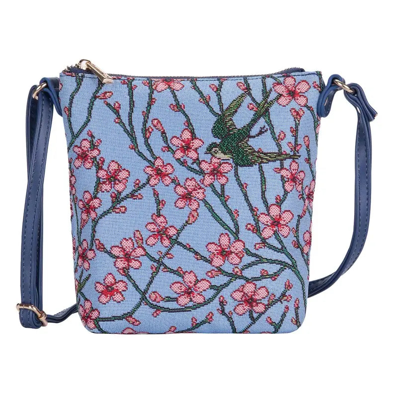 Almond Blosso And Swallow Sling Bag Purse Crossbody Signare USA