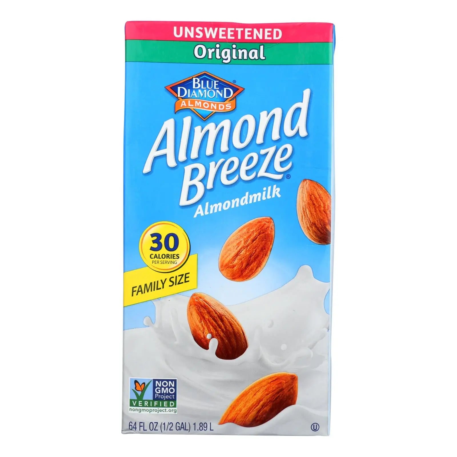 Almond Breeze - Almond Milk - Unsweetened Original - Case Of 8 - 64 Fl Oz. Almond Breeze
