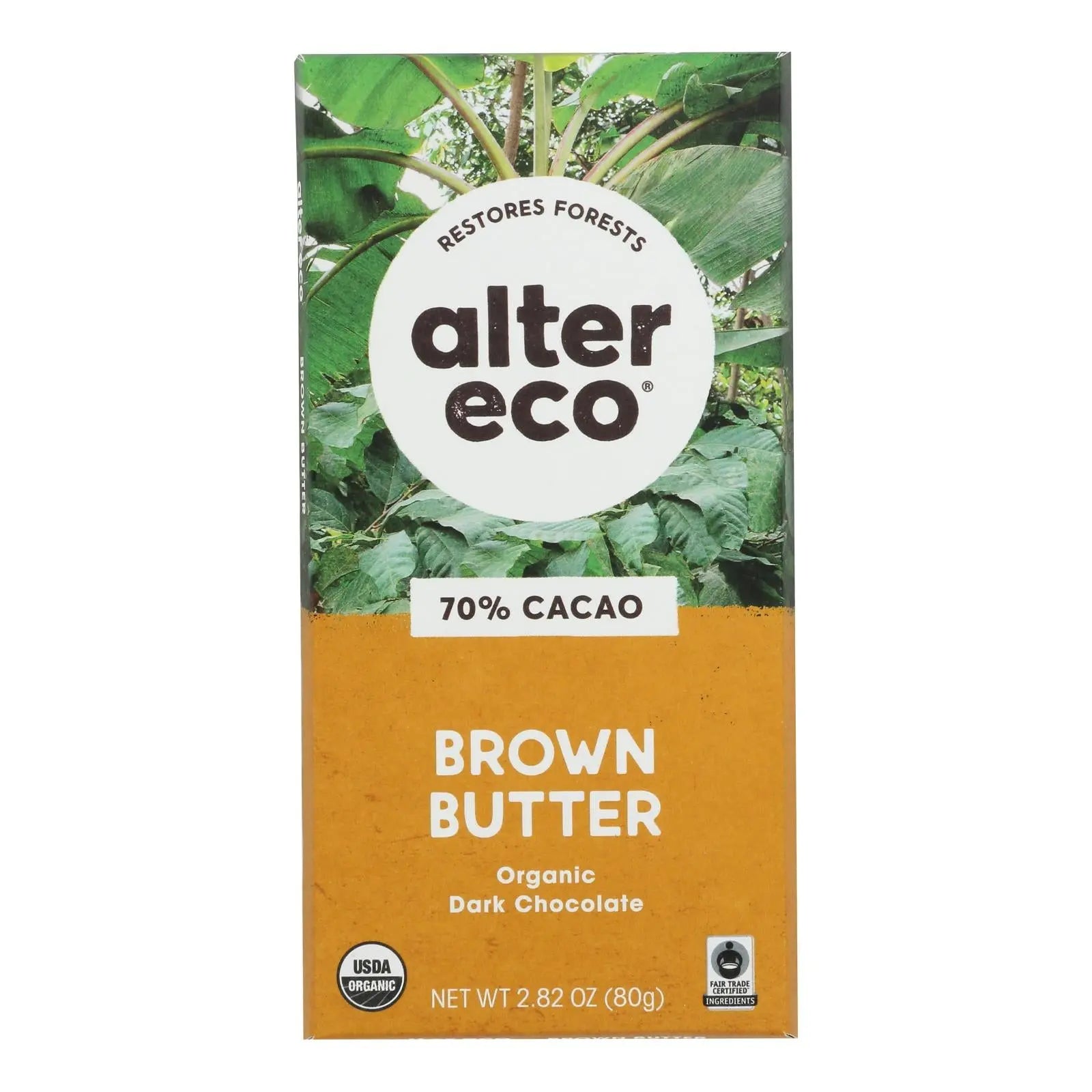 Alter Eco Americas Chocolate - Organic - Dark Salted Brown Butter - 2.82 Oz - Case Of 12 Alter Eco