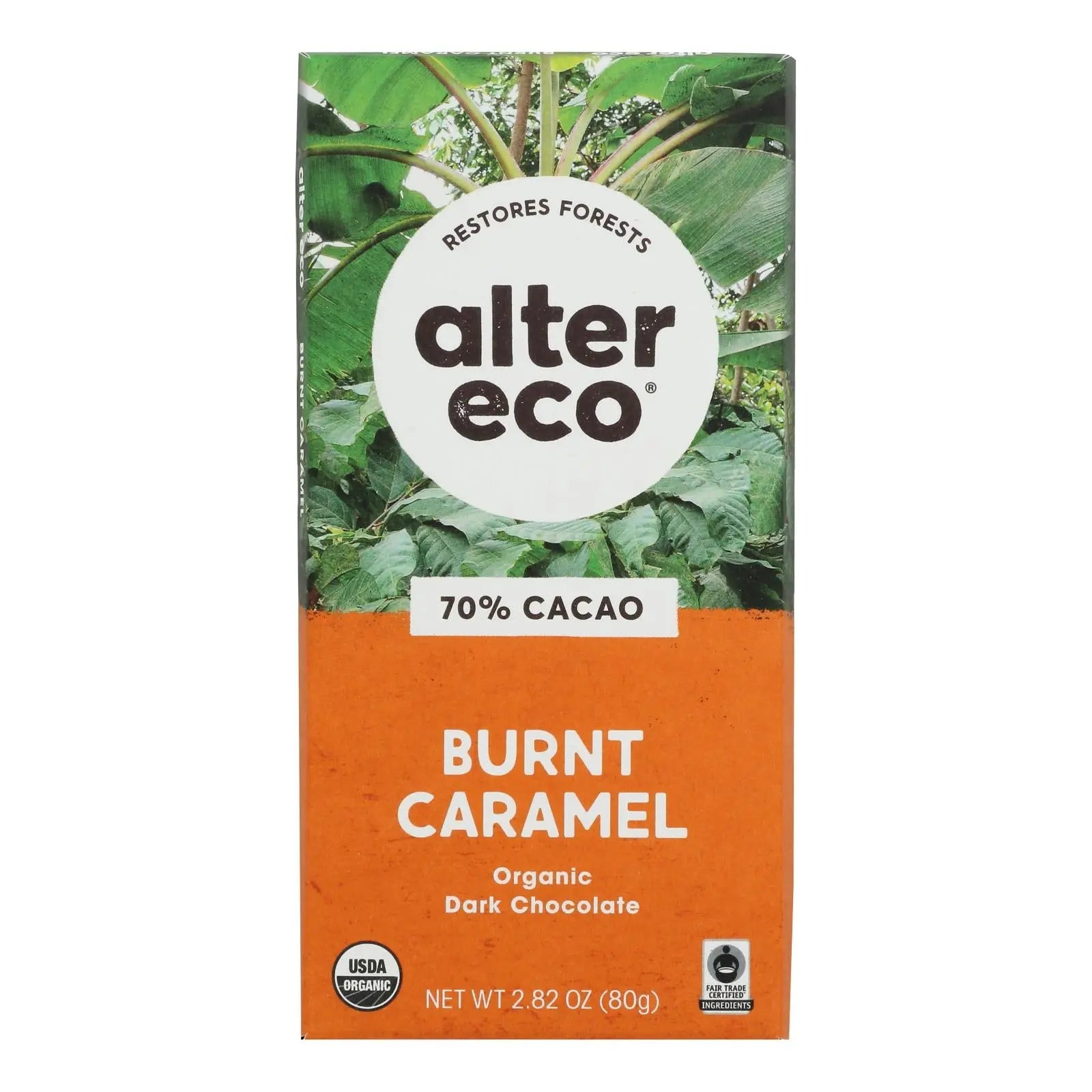 Alter Eco Americas Organic Chocolate Bar - Dark Salted Burnt Caramel - 2.82 Oz Bars - Case Of 12 Alter Eco