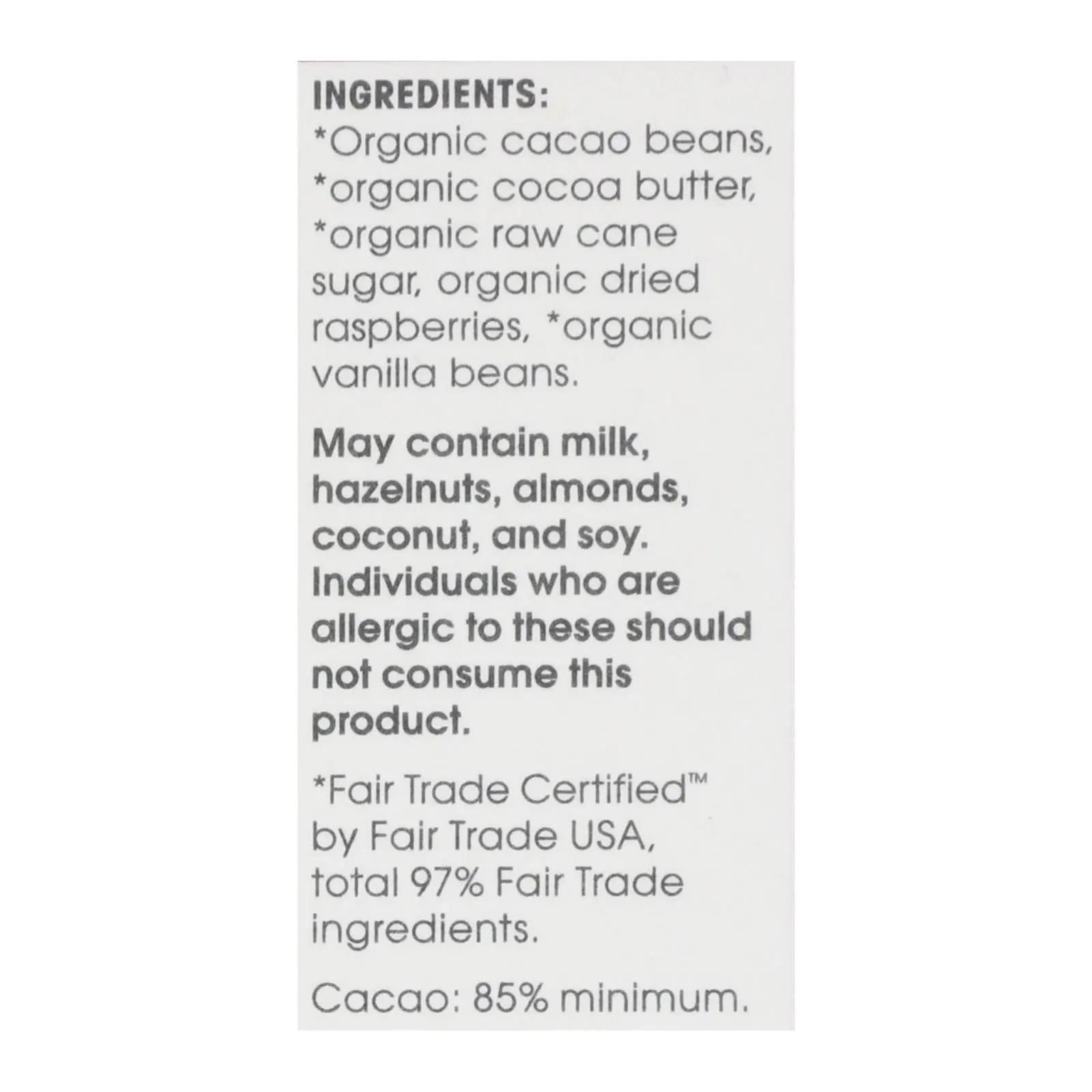 Alter Eco - Chocolate Raspberry Blkout 85% - Case Of 12-2.65 Oz Alter Eco