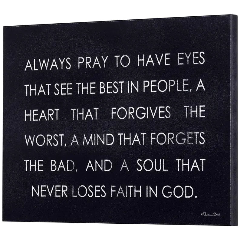 Always Pray To Have Eyes Wall Plaque Dicksons Inc