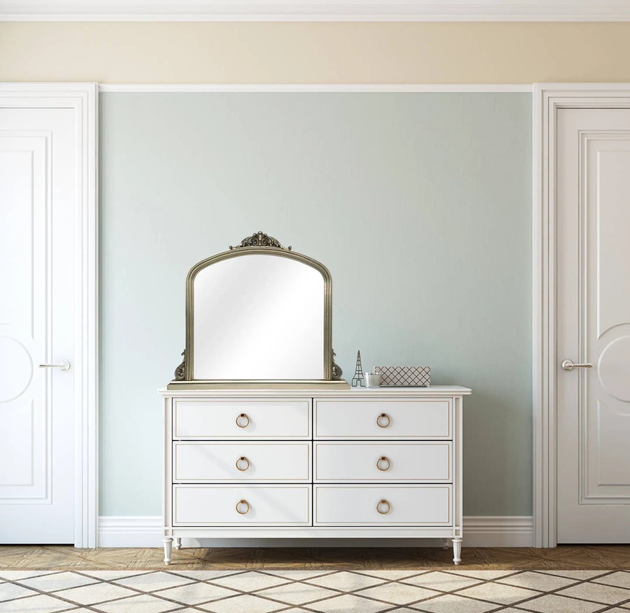 Amarone Ornate Molding Mantle Mirror SBC-LTD