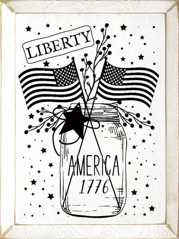 America 1776 Primitive jar Sawdust City
