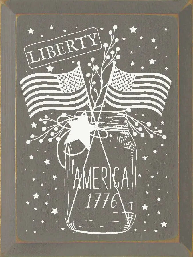 America 1776 Primitive jar Sawdust City
