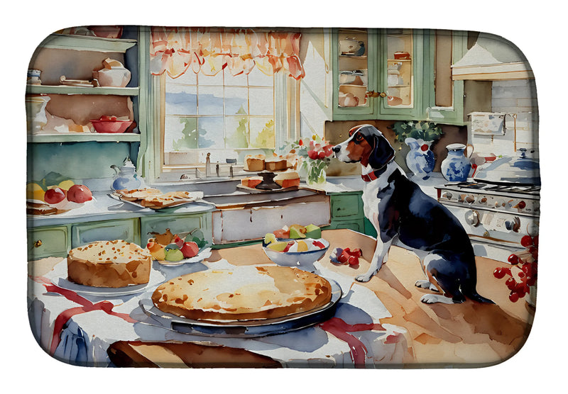 American English Coonhound Christmas Cookies Dish Drying Mat Caroline's Treasures