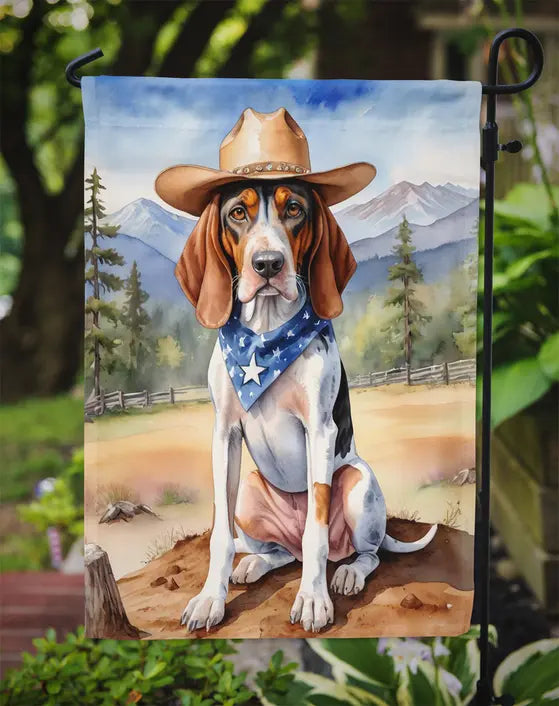 American English Coonhound Cowboy Welcome Garden Flag Caroline's Treasures