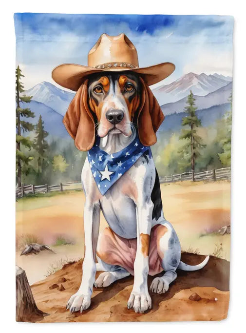American English Coonhound Cowboy Welcome Garden Flag Caroline's Treasures