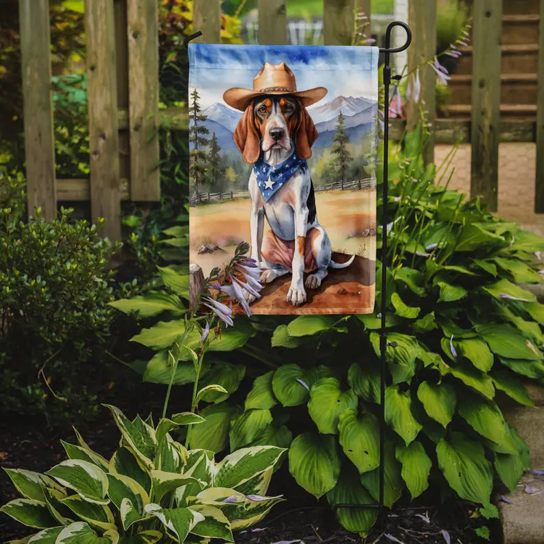 American English Coonhound Cowboy Welcome Garden Flag Caroline's Treasures